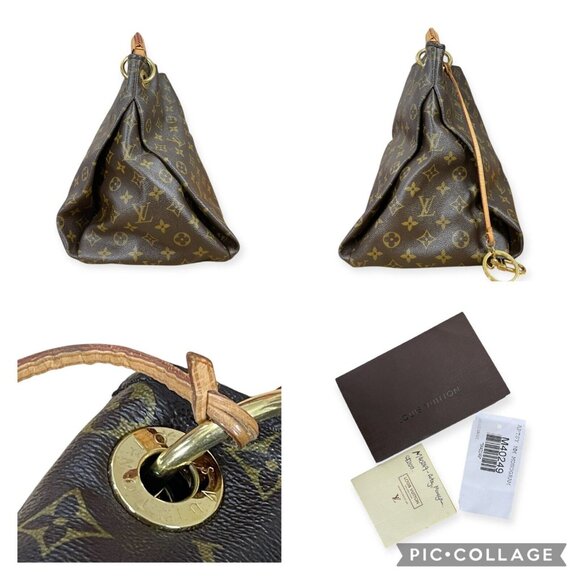 LOUIS VUITTON Artsy MM Monogram LV Hobo Shoulder Bag Monogram + Dust Bag & Tags - Picture 11 of 16